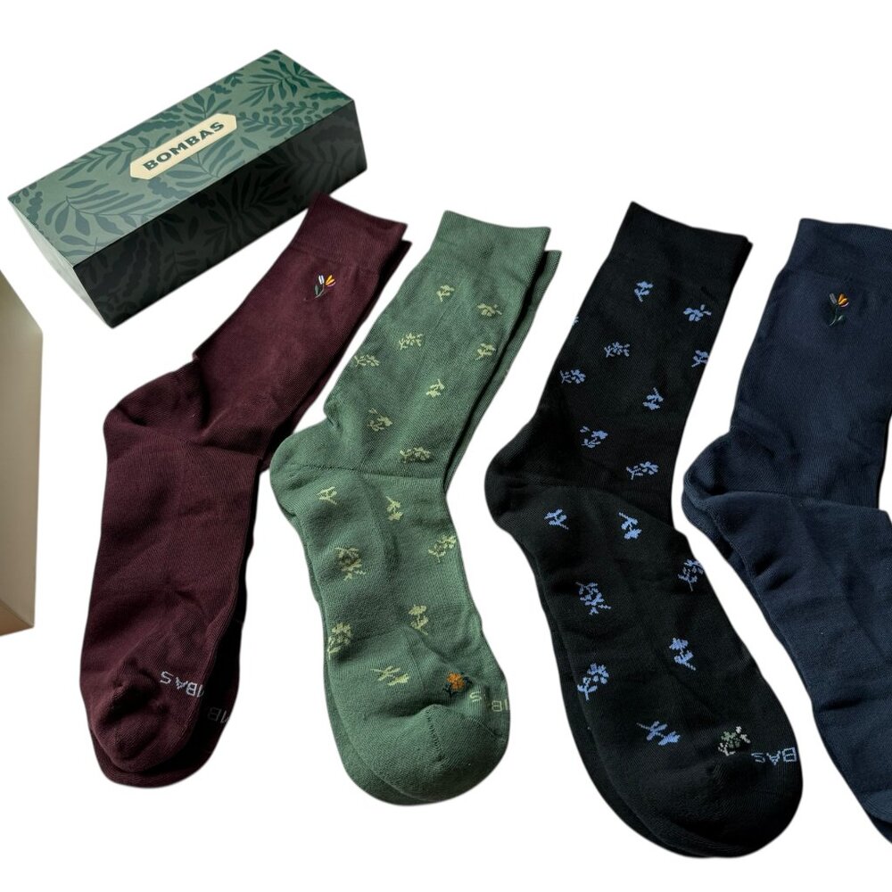 New in Box BOMBAS Sock Set 4 Pairs Size: Large *Womens 11-13 or Men's 9.5-13 - Picture 2 of 13